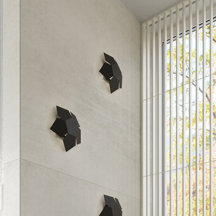 Lámpara de pared geométrica pentagonal negra