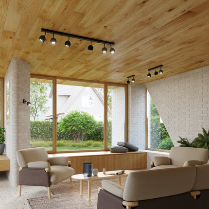 Ocular LED-Deckenleuchte 6L schwarz