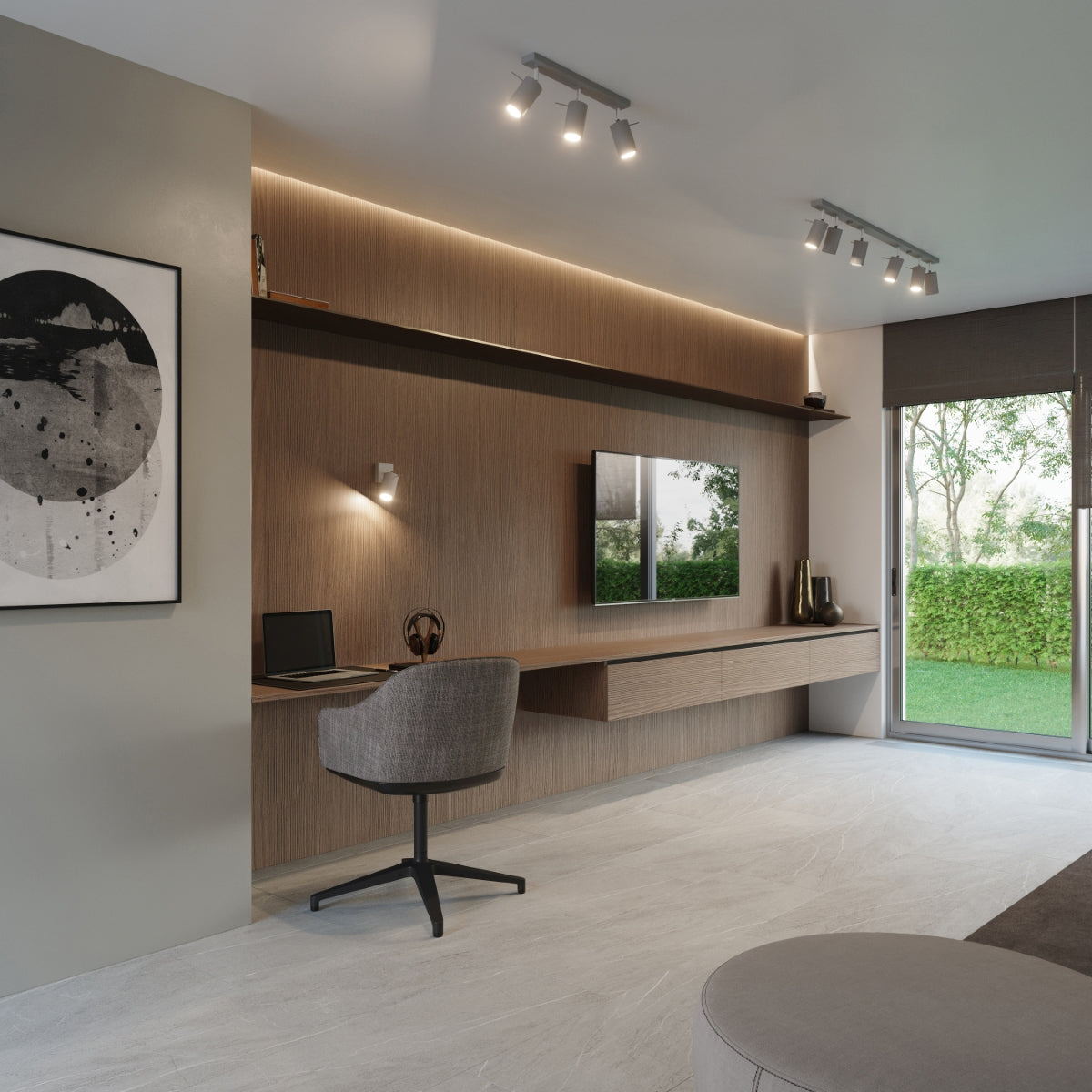 Directional ceiling light 2 LED gray