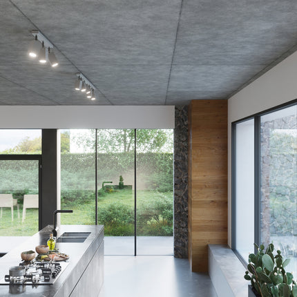 Aplique de pared direccional LED cuadrado gris