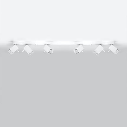 Lámpara de techo direccional cuadrada blanca de 6L