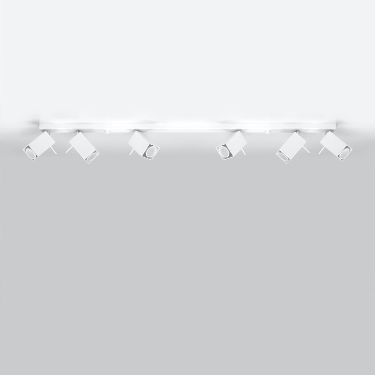Square Directional Ceiling Light 6L white