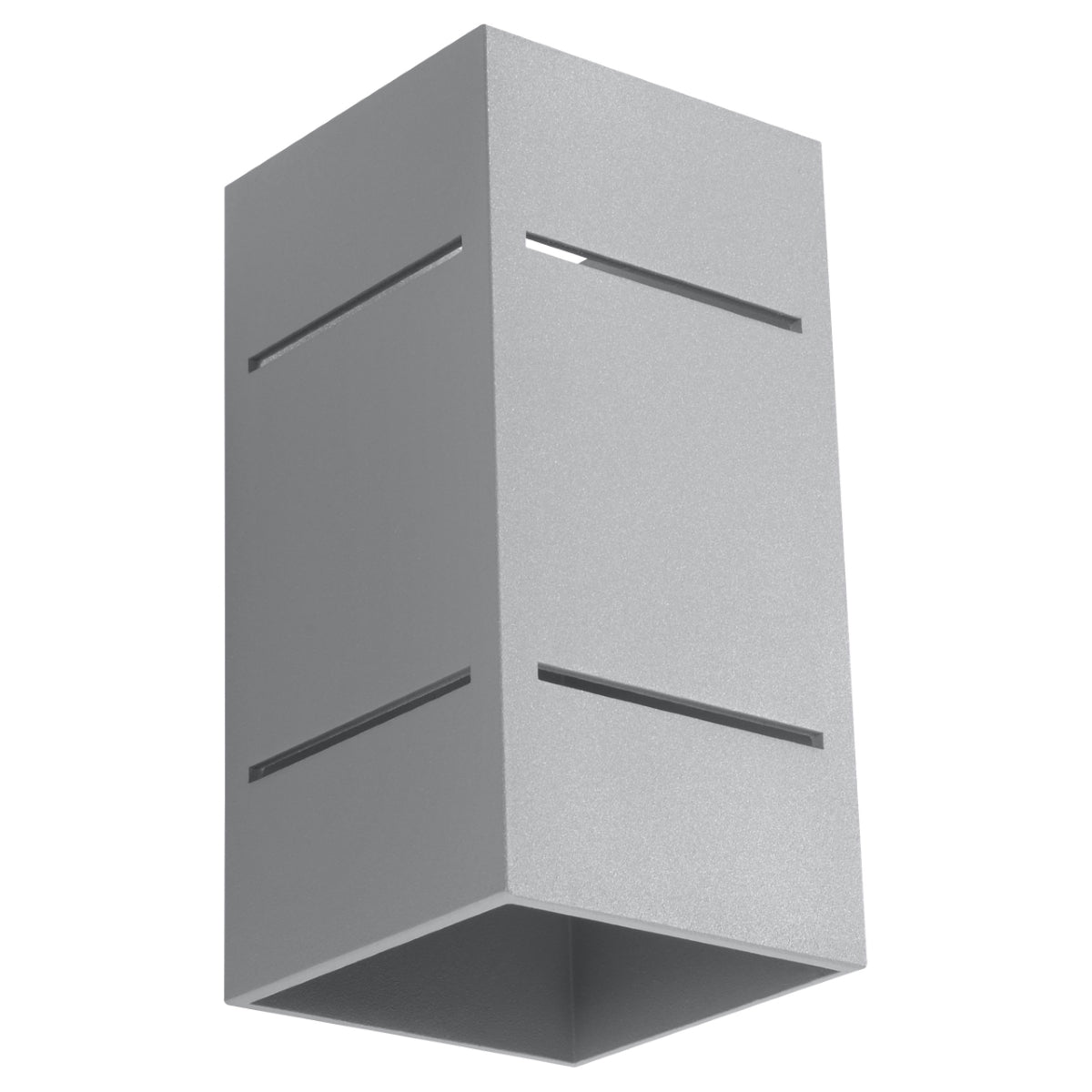 Minimalist Bloc Wall Light in Grey Aluminum