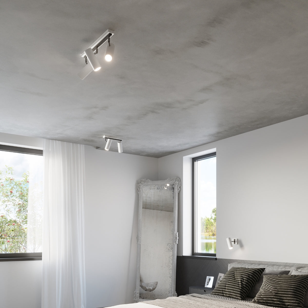 Plafonnier Tube Ajustable 2 blanc