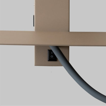 Applique Murale Florence avec Lampe de Lecture Sable et Lin Foncé