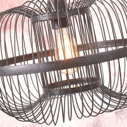 Hokkaido Bambus Deckenleuchte Schwarz 38 cm