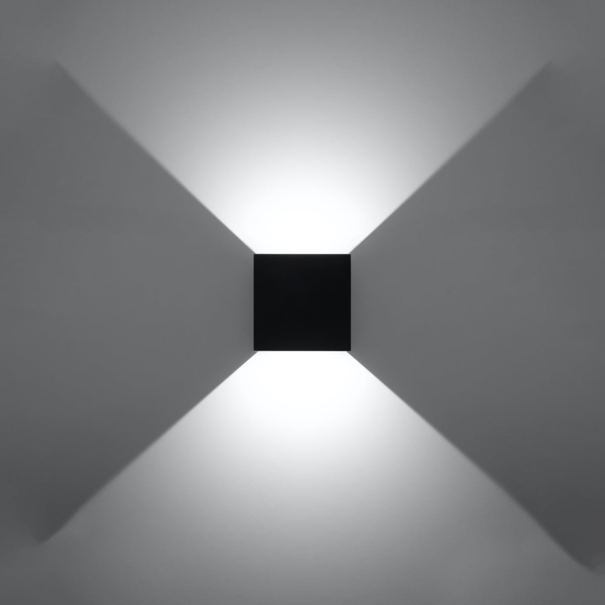 Black Square LED IP54 Wall Light