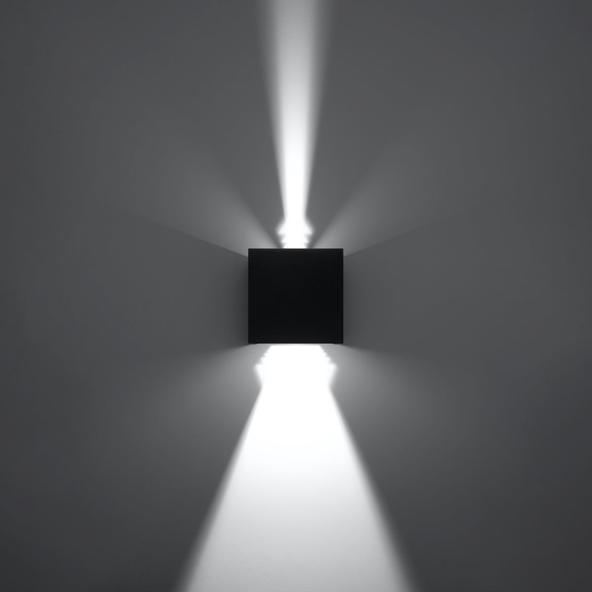 Black Square LED IP54 Wall Light