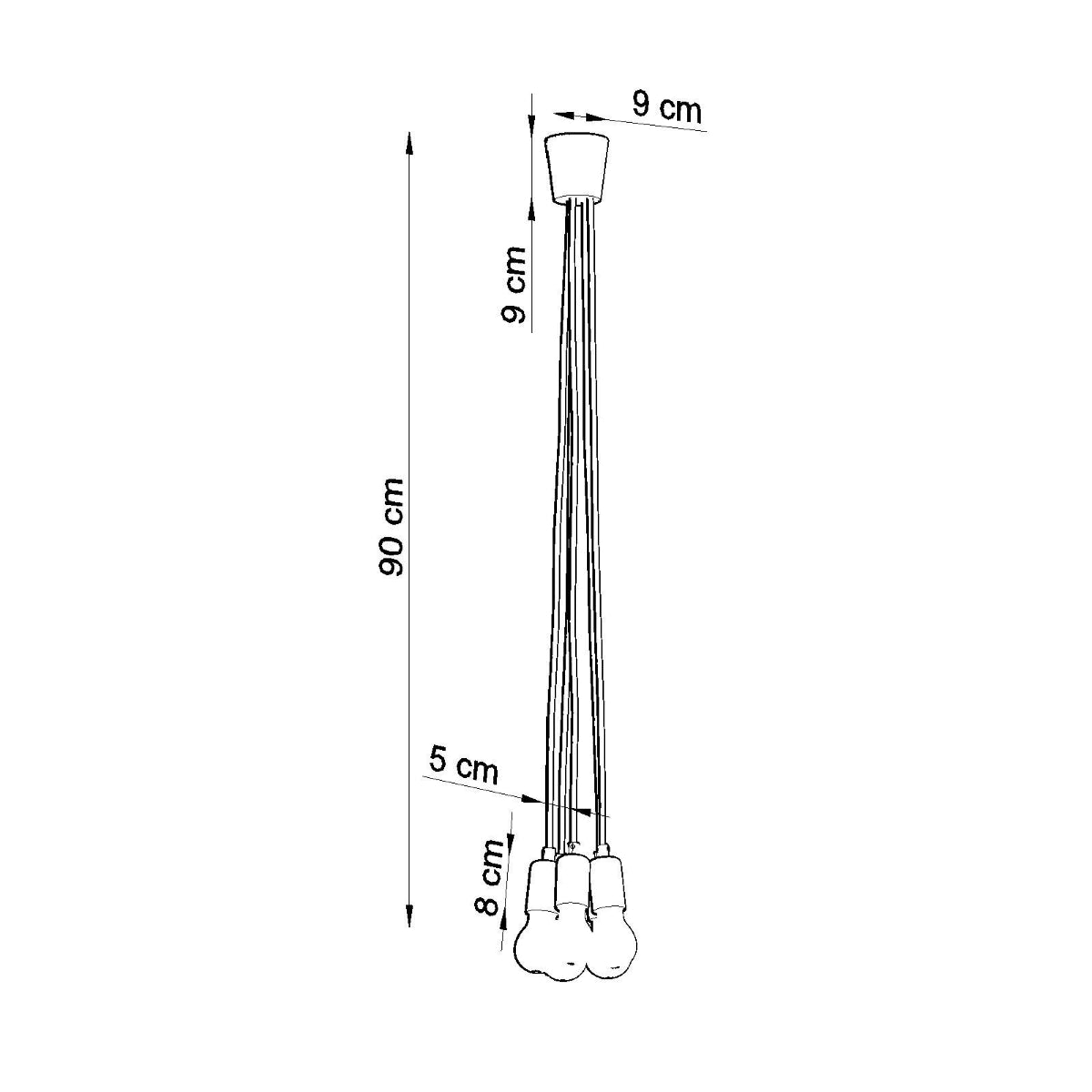 Lampe suspendue Ligne Pure 5 blanc