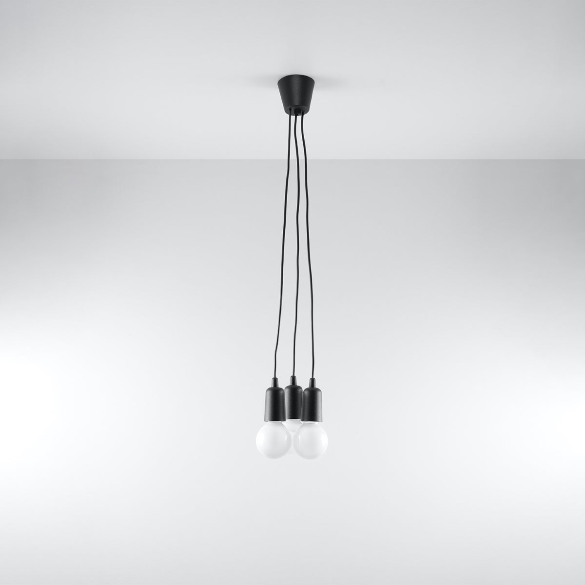 Lampe pendante Ligne Pure 3 noir