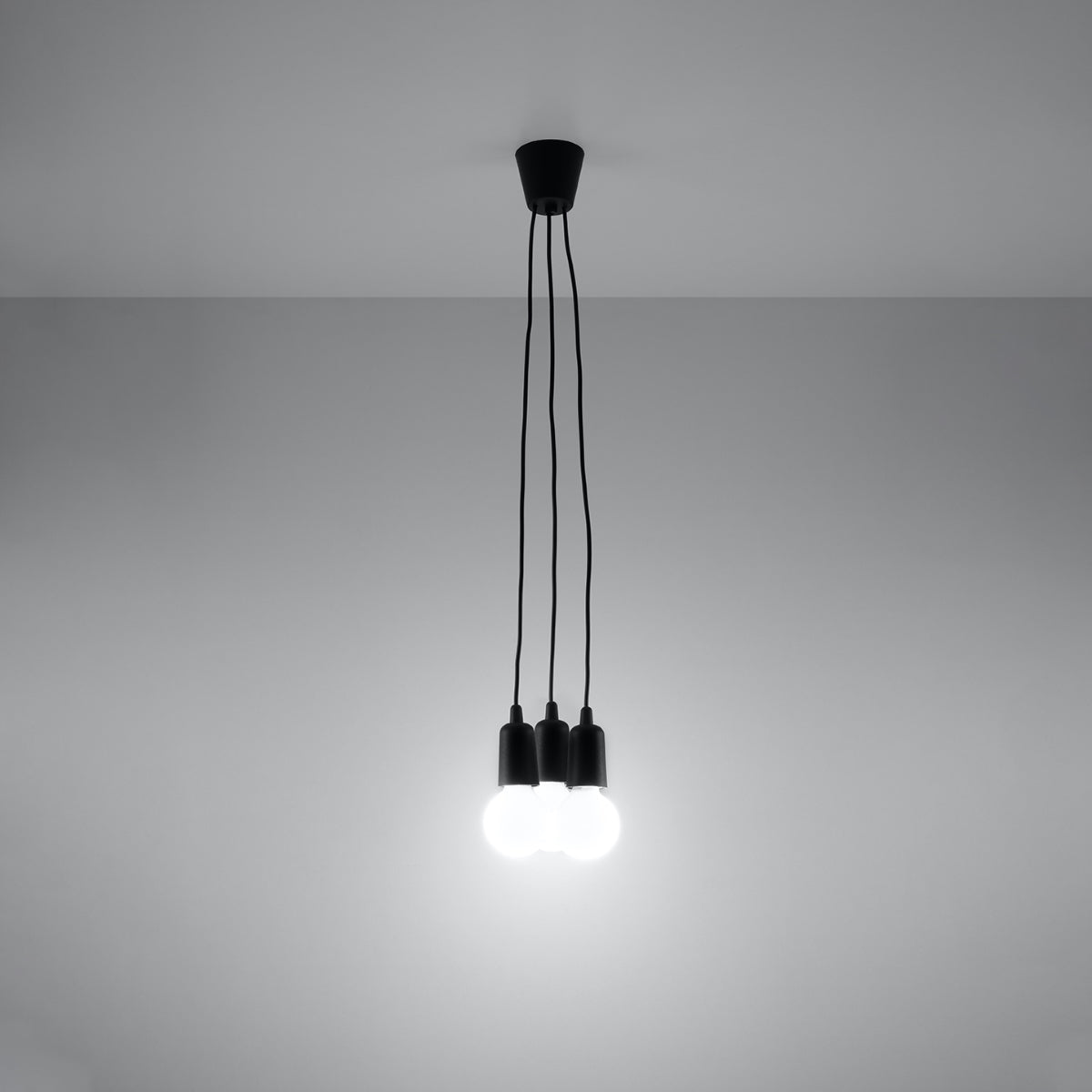 Lampe pendante Ligne Pure 3 noir