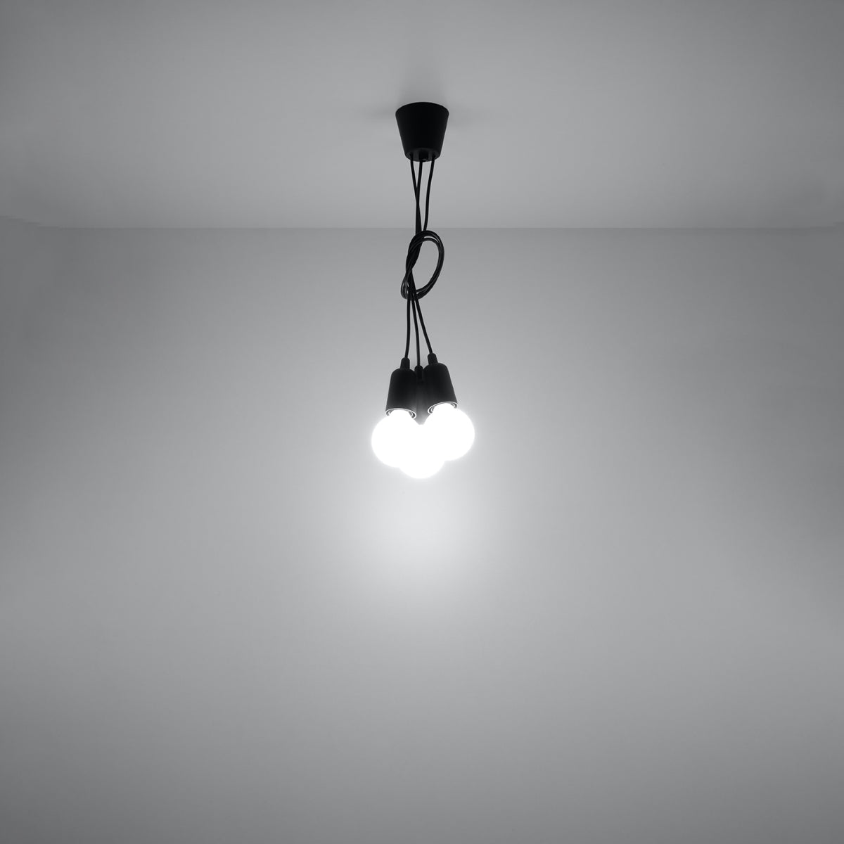 Lampe pendante Ligne Pure 3 noir