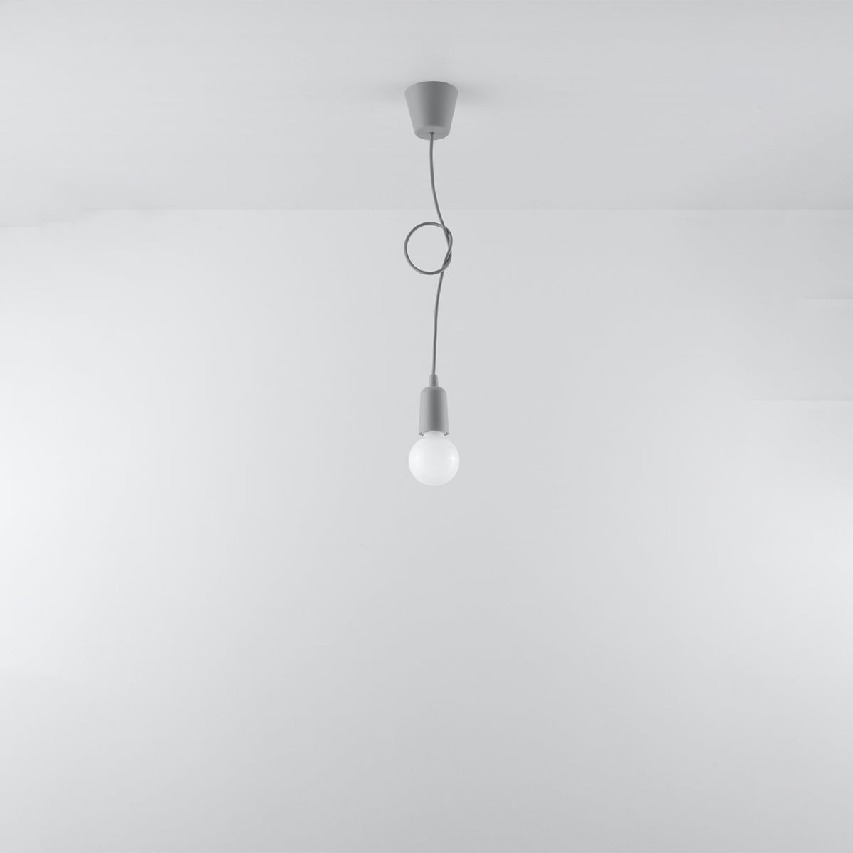 Lampe suspendue Ligne Pure 1 gris