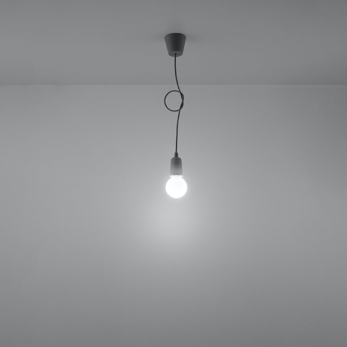 Lampe suspendue Ligne Pure 1 gris