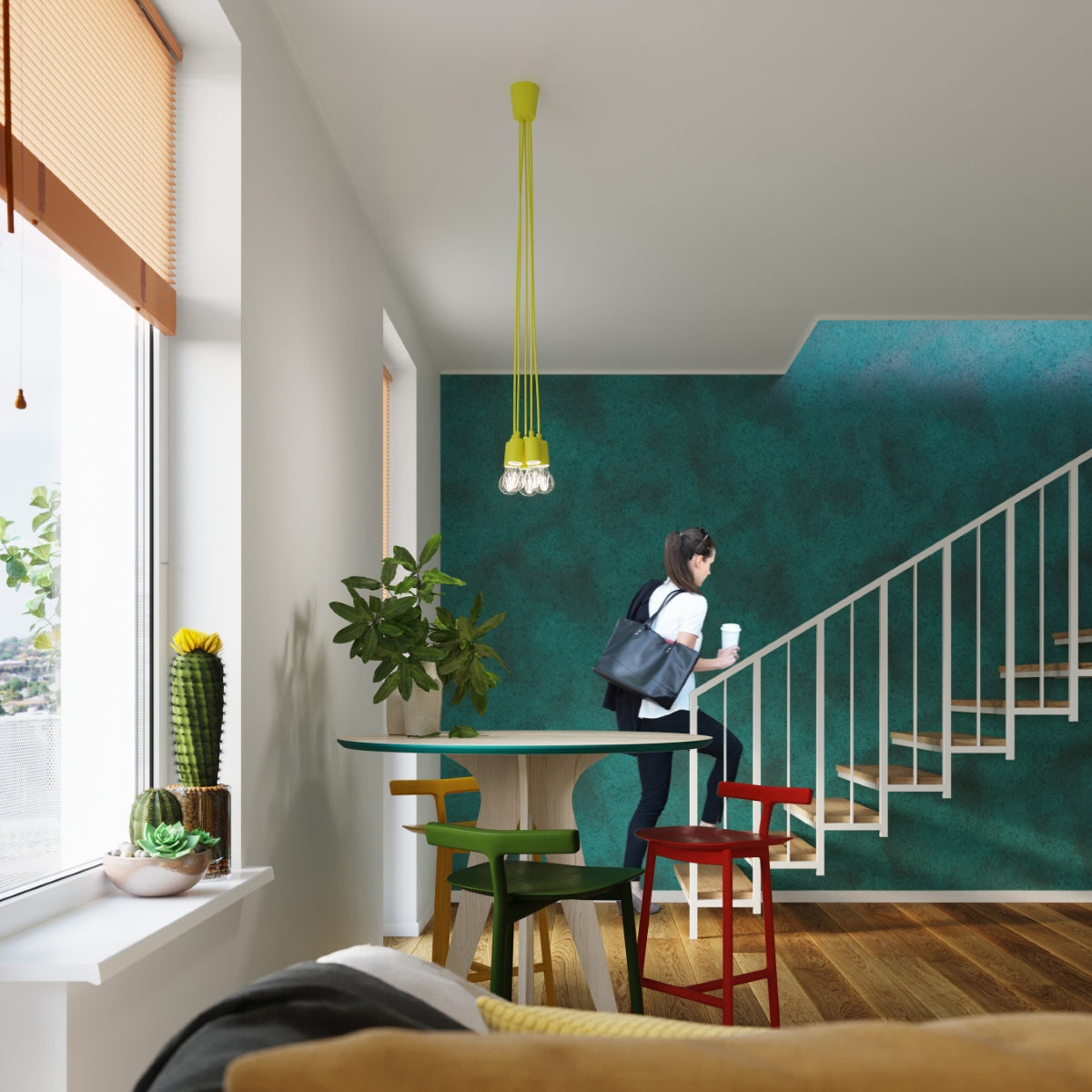 Lampe pendante Ligne Pure 3 jaune