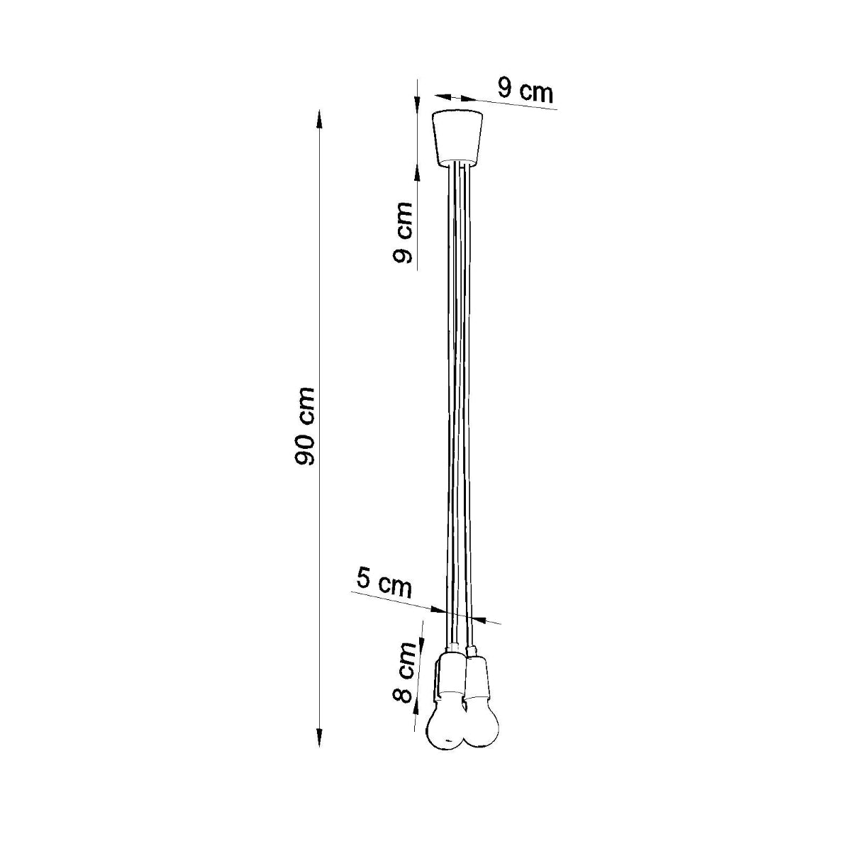 Lampe pendante Ligne Pure 3 vert