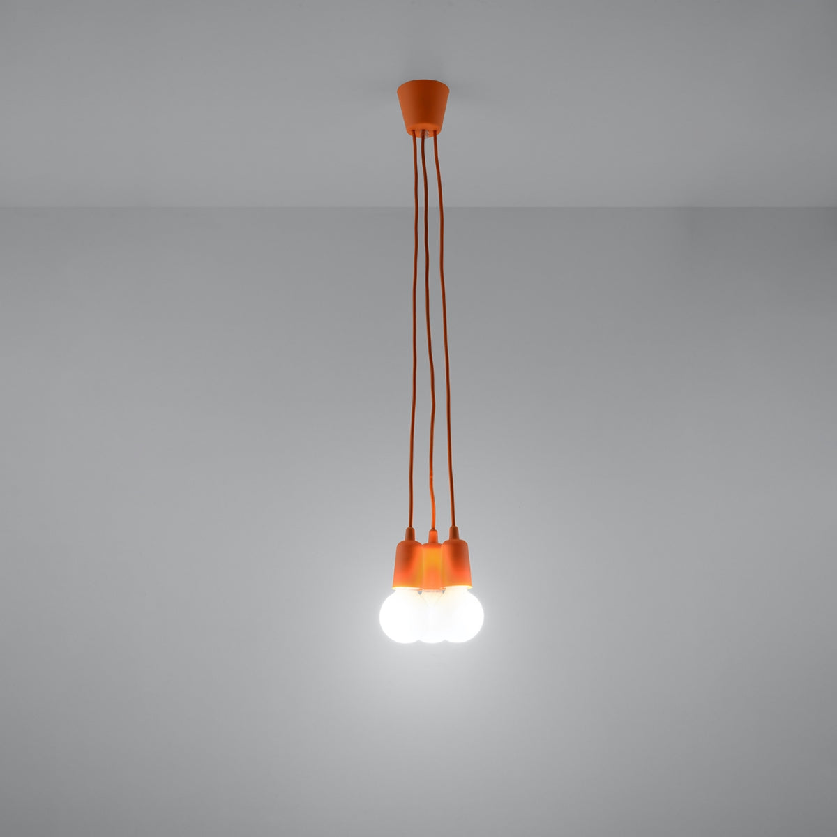 Lampe pendante Ligne Pure 3 orange