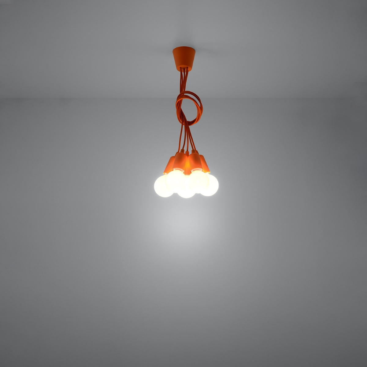 Lampe pendante Ligne Pure 5 orange