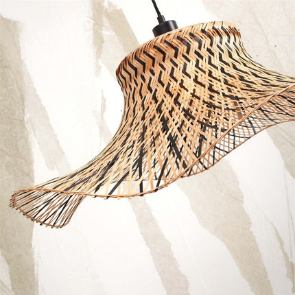 Lampadaire Ibiza Bambou Naturel et Noir 150 cm