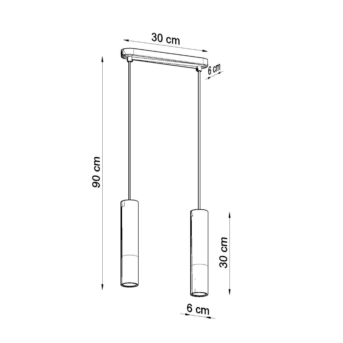 Lampe pendante Bicolore 2 blanc