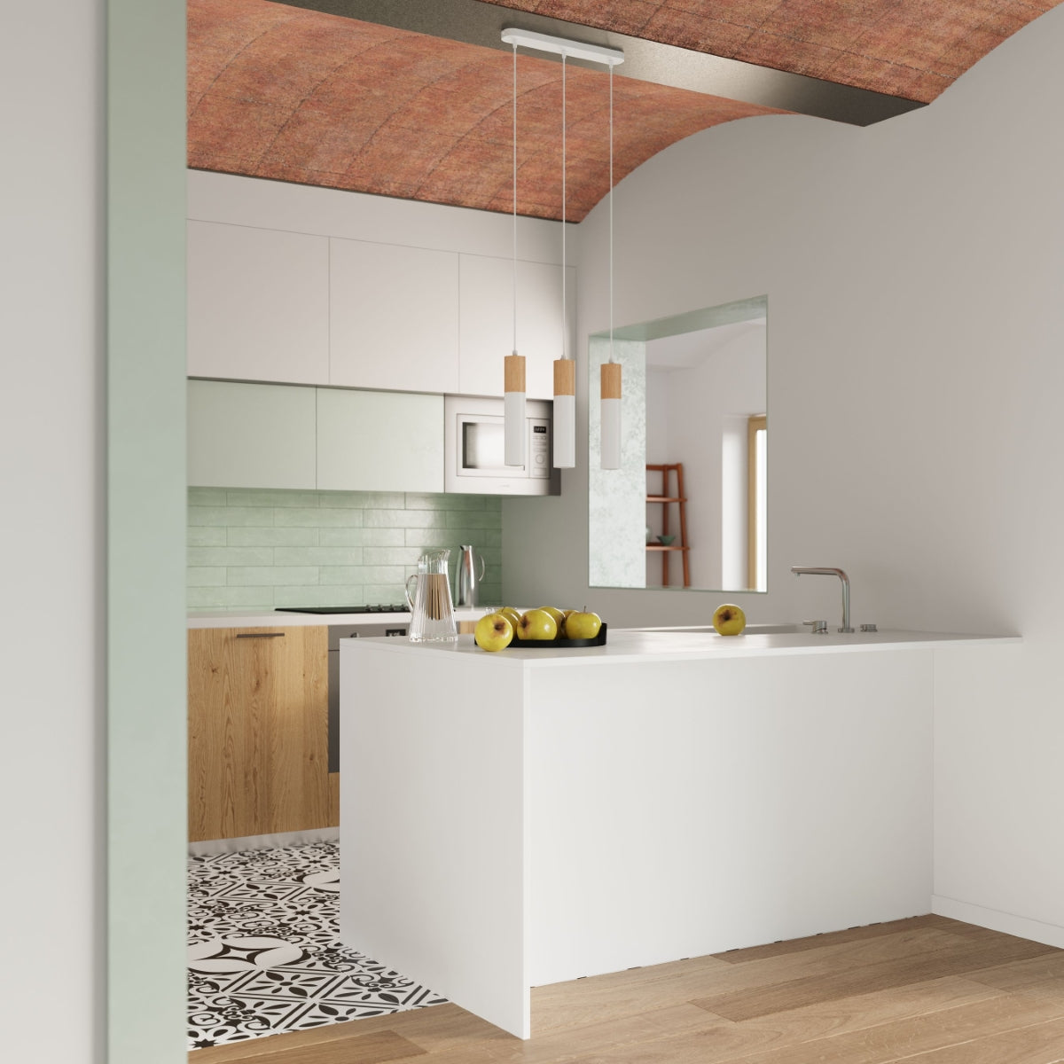 Lampe pendante Bicolore 2 blanc