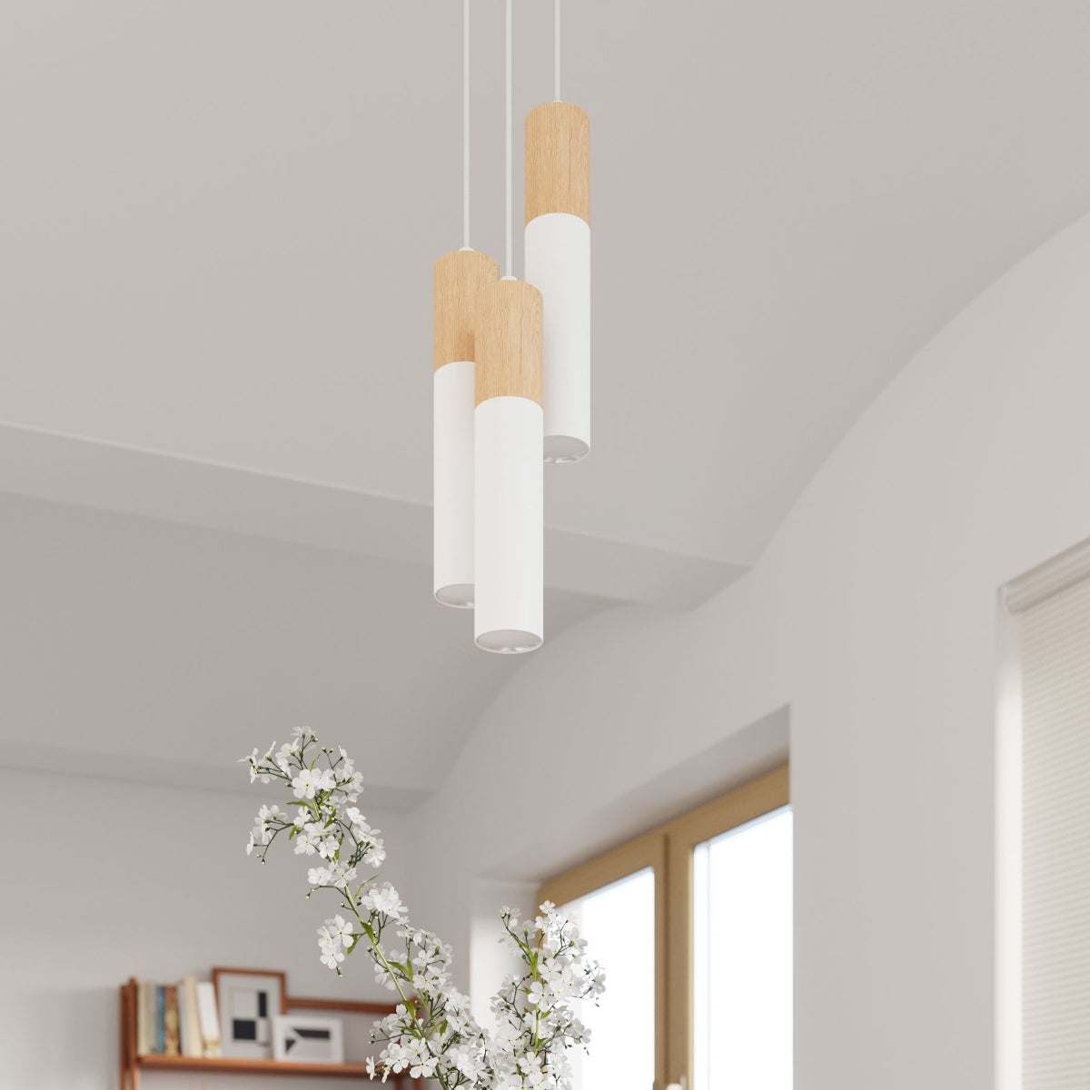 Lampe pendante Bicolore 2 blanc