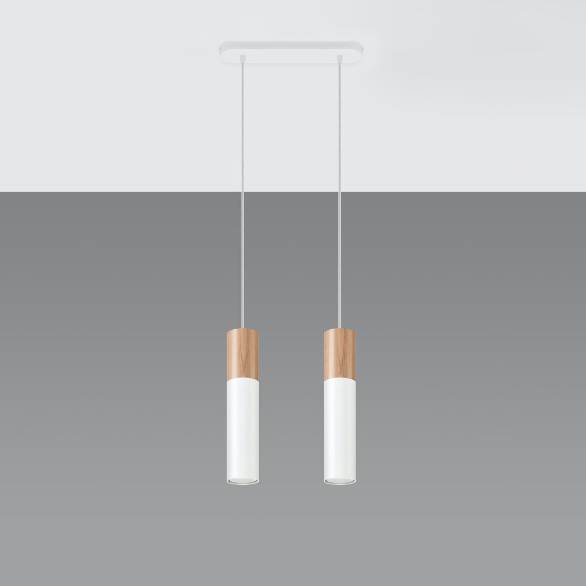 Lampe pendante Bicolore 2 blanc