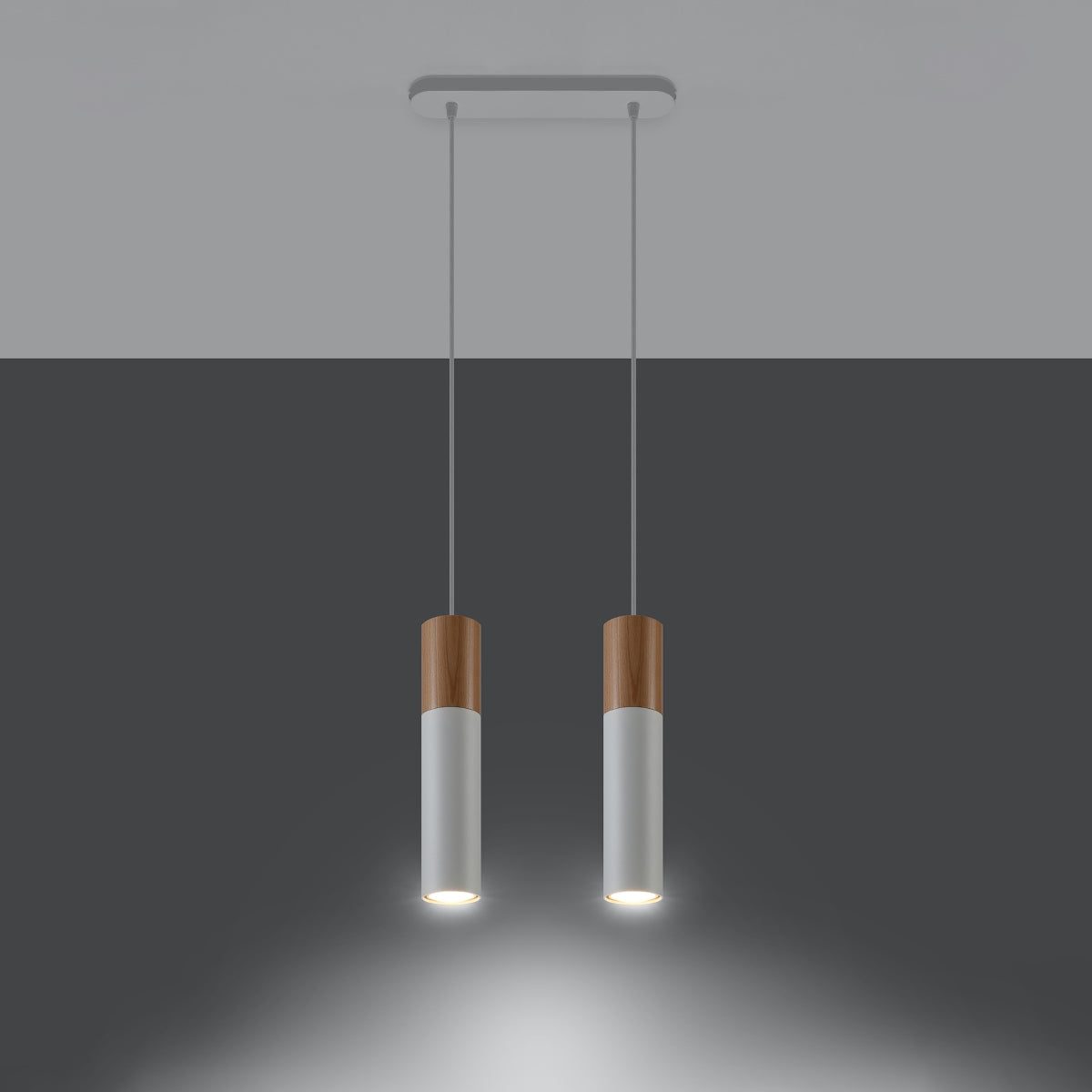 Lampe pendante Bicolore 2 blanc