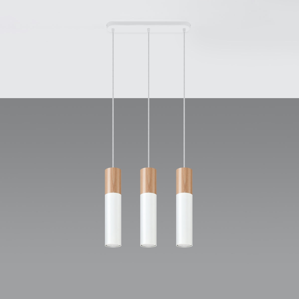 Lampe pendante Bicolore 3 blanc