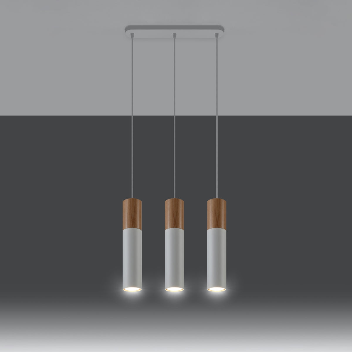 Lampe pendante Bicolore 3 blanc