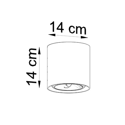 Lámpara de techo de hormigón Solid Chic