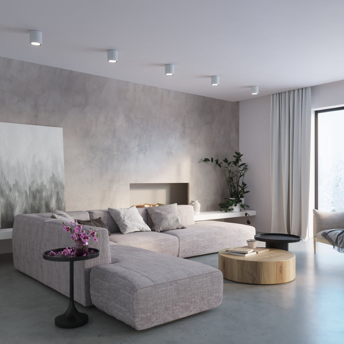 Solid Chic Concrete Ceiling Light