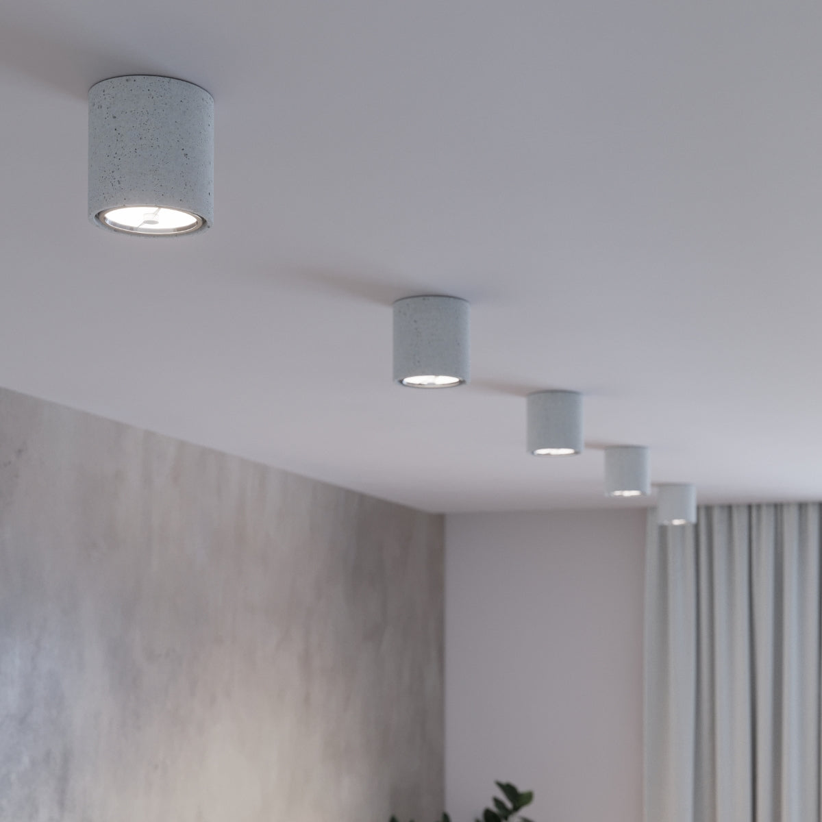 Solid Chic Concrete Ceiling Light