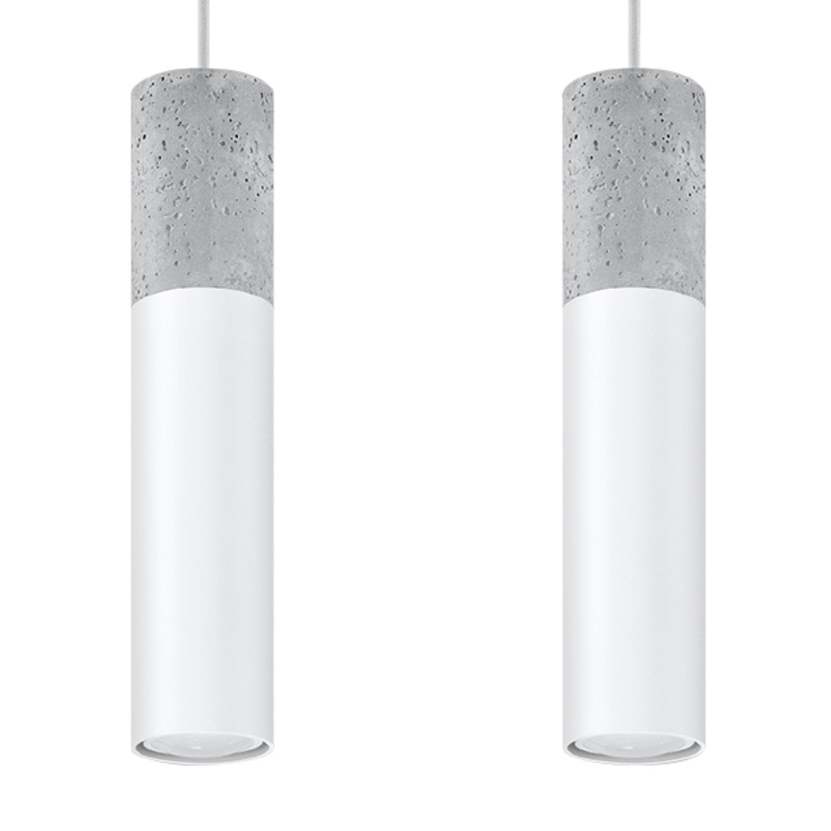 Lampe suspendue Colonne 2 blanc