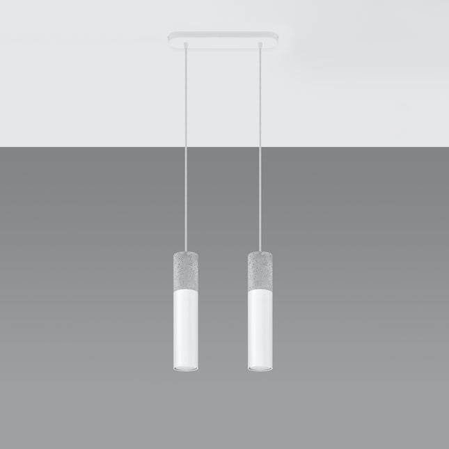 Column 2 white hanging lamp