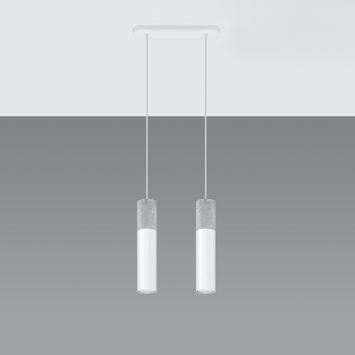 Lampe suspendue Colonne 2 blanc