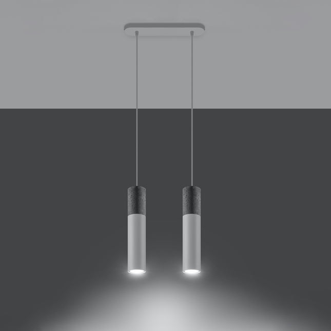 Column 2 white hanging lamp