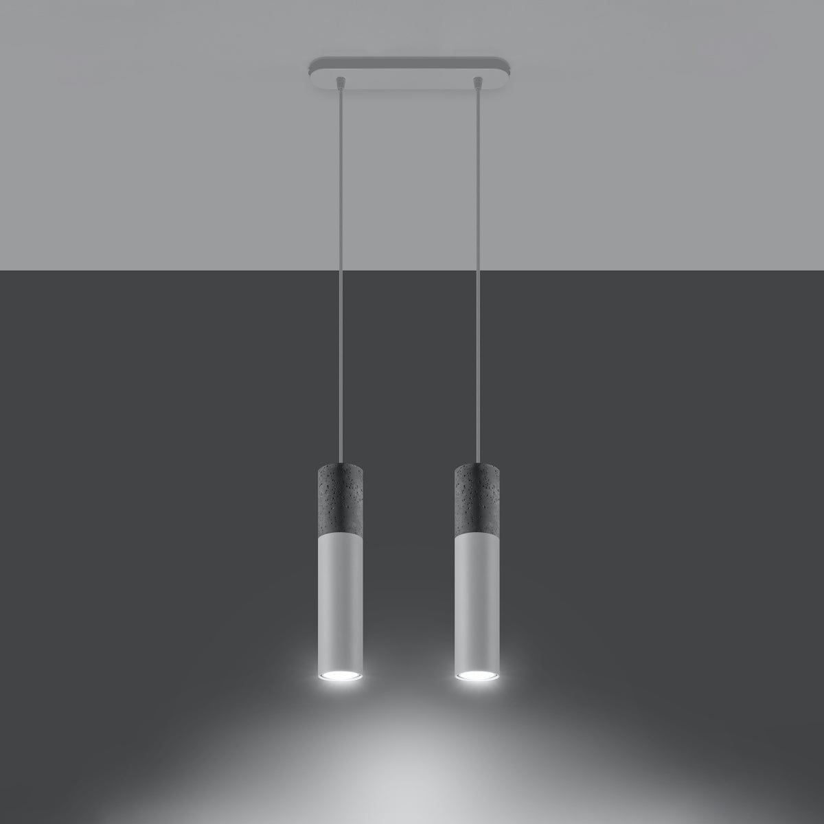 Lampe suspendue Colonne 2 blanc