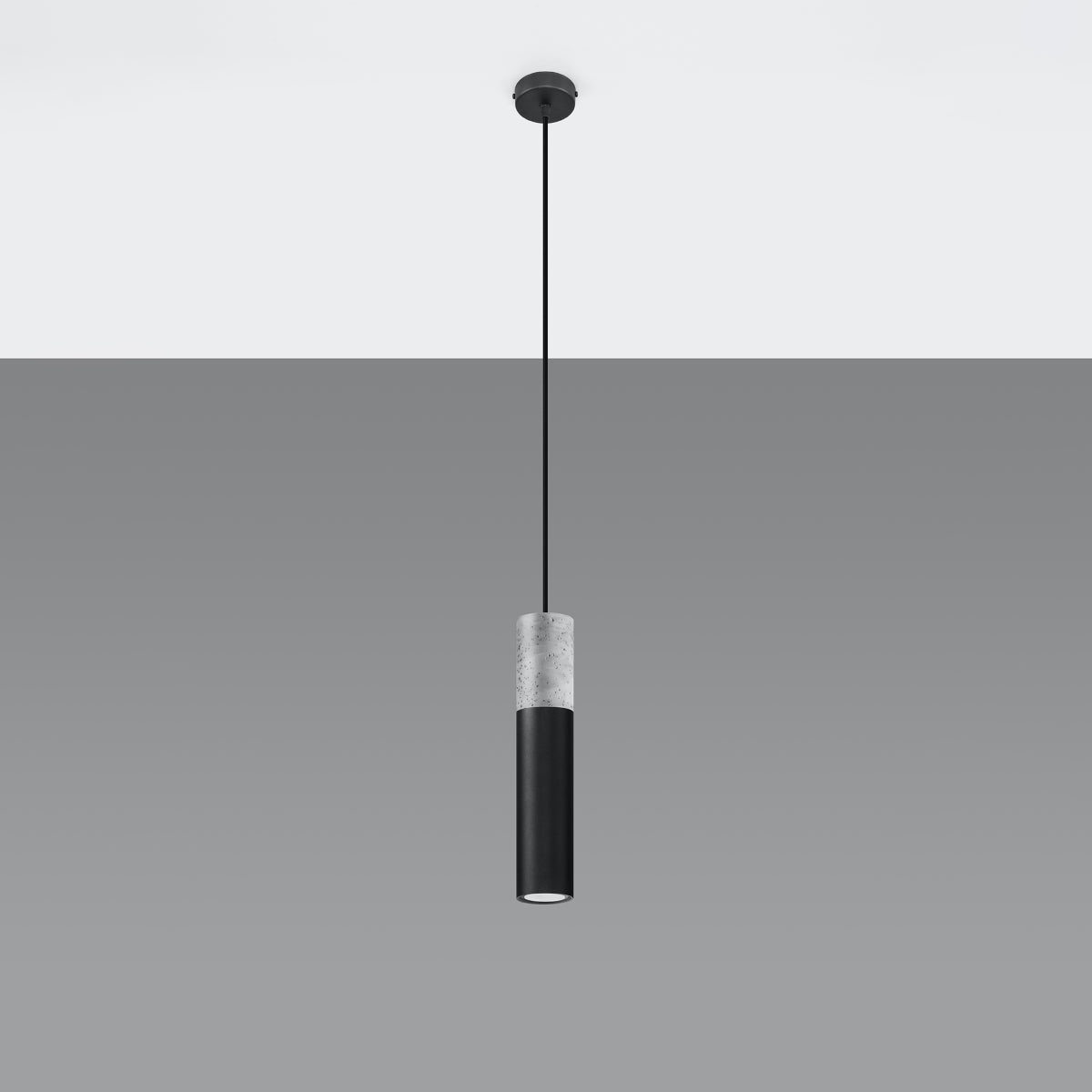 Column 1 black hanging lamp