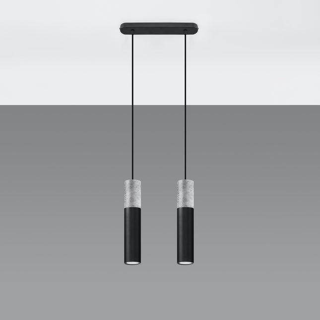 Column 2 black hanging lamp