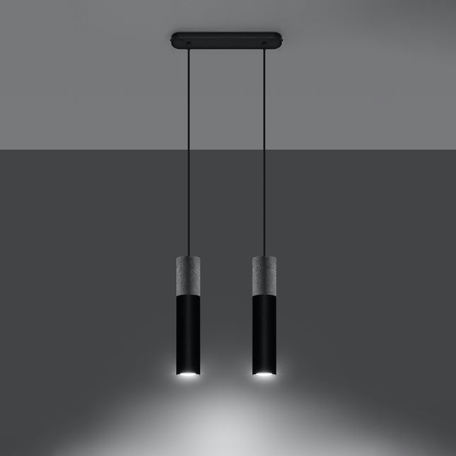 Column 2 black hanging lamp