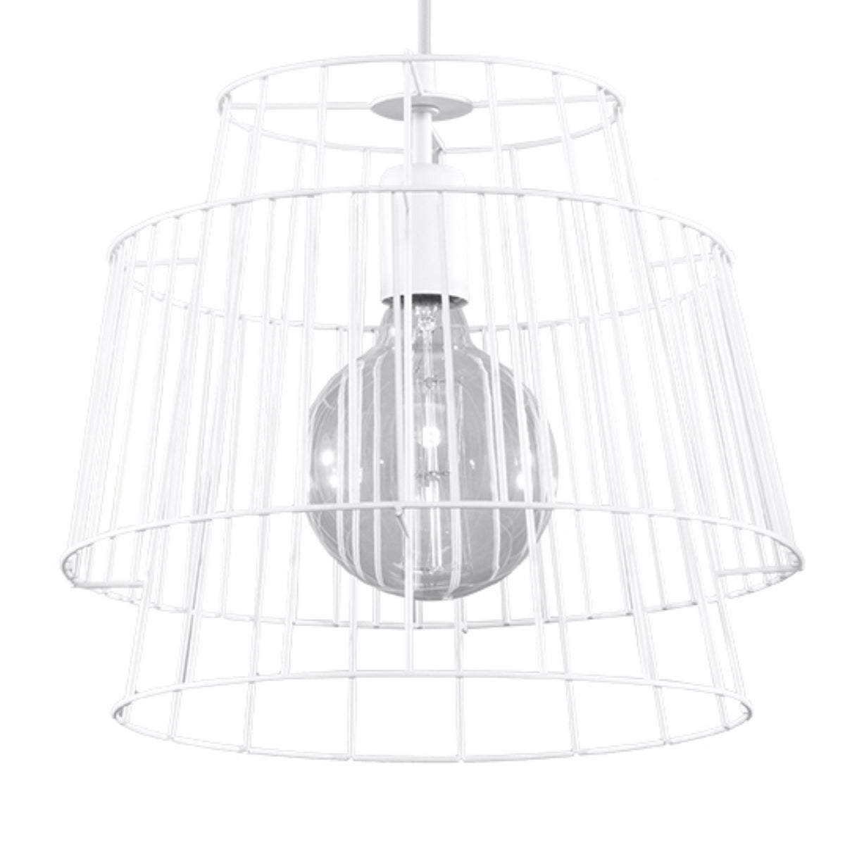 Lampe pendante Cage Moderne blanc