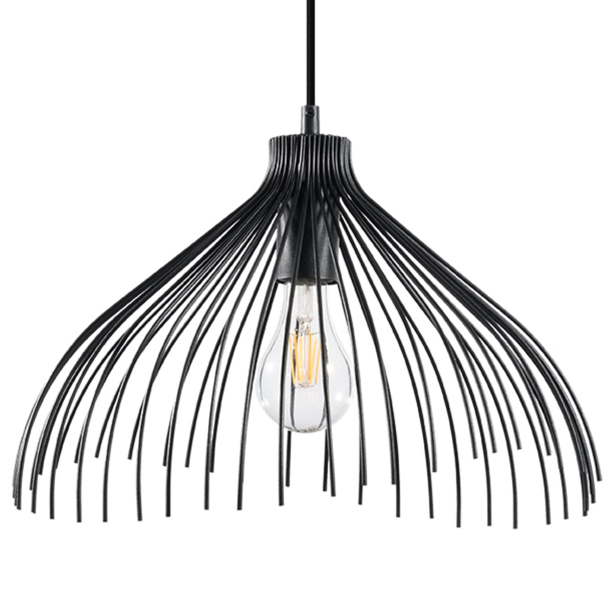 Suspension Fleur Lumineuse noir
