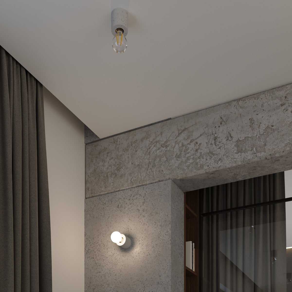 Pure Circular Concrete Ceiling Light