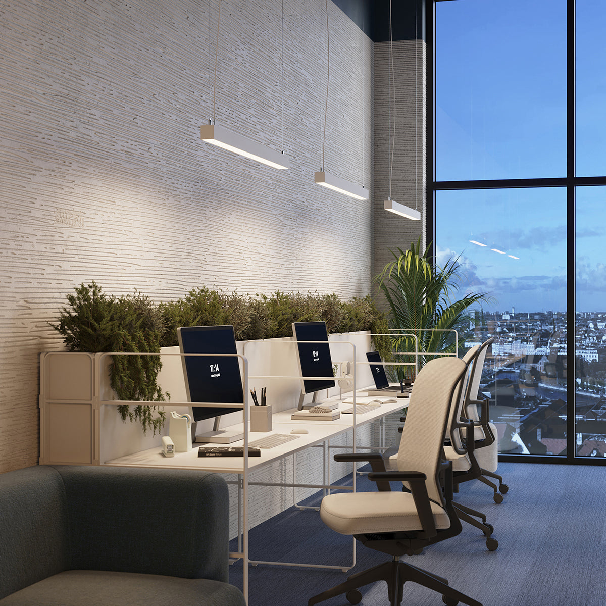 Suspension Barre Moderne 118 blanc