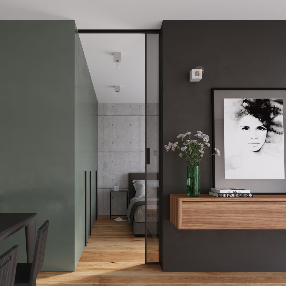 Pure Cube concrete ceiling light