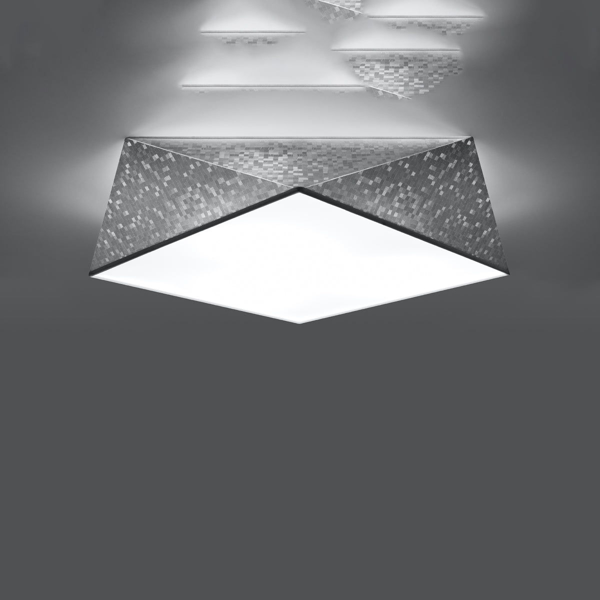 Plafonnier Géométrique Hexa 45 argent