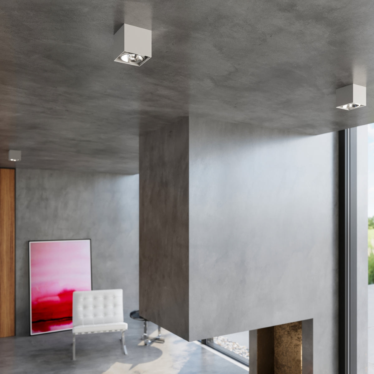 Sobre Square Grey Ceiling Light