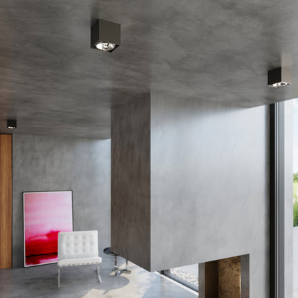 Lámpara de techo cuadrada negra Sobre