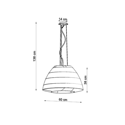 Minimalist Fabric Chandelier 60 white